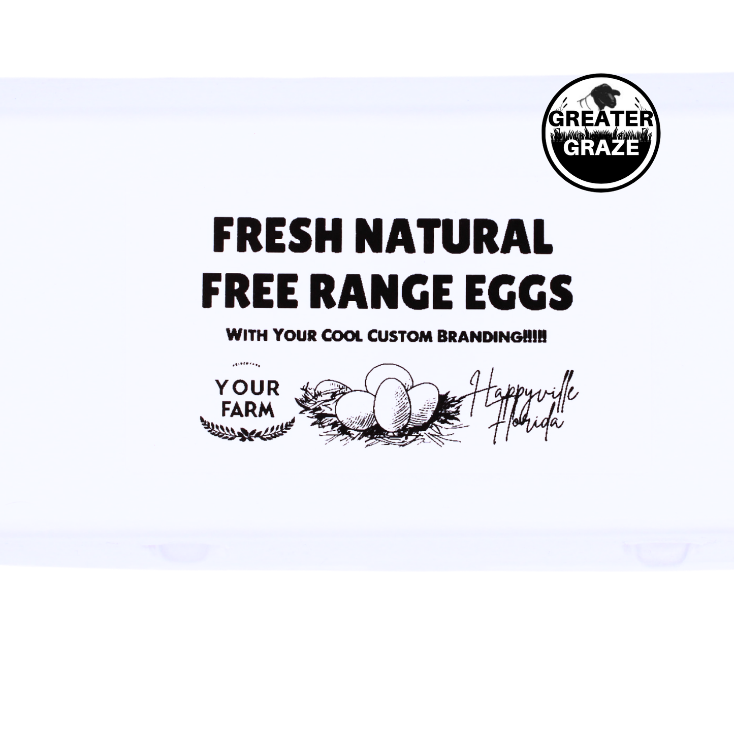 Customized White Egg Cartons (25pack/ 50pack/ 100pack)